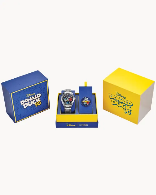 Feisty Donald Duck 90th Anniversary Blue Dial Stainless Feisty Donald Duck 90th Anniversary Blue Dial Stainless